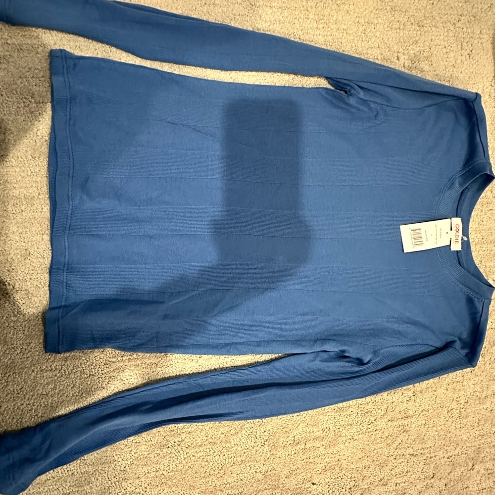 Goldie Riverside Blue Ribbed Tee - Picture 2 of 3